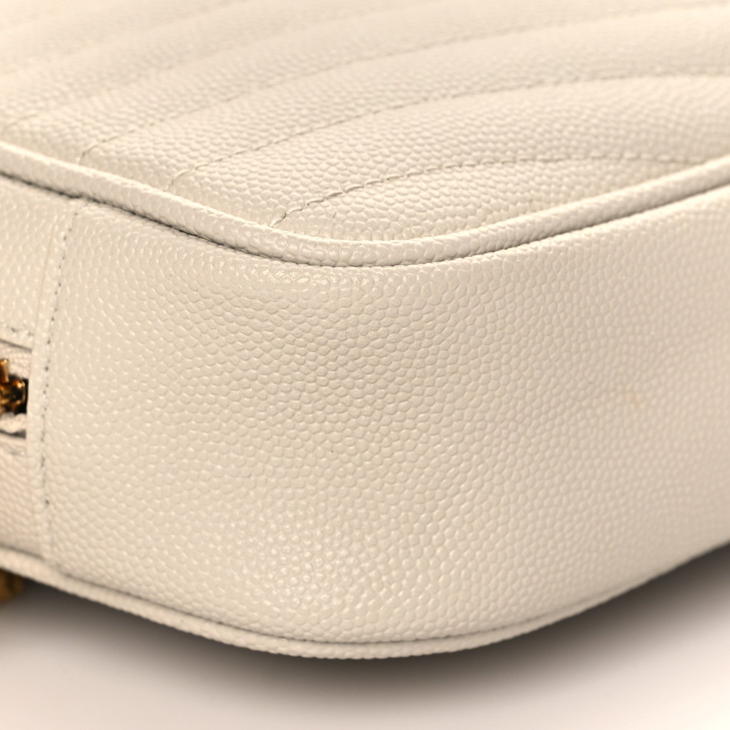 Saint Laurent Grain De Poudre Matelasse Monogram Mini Lou Camera Bag Crema Soft 8 of 9