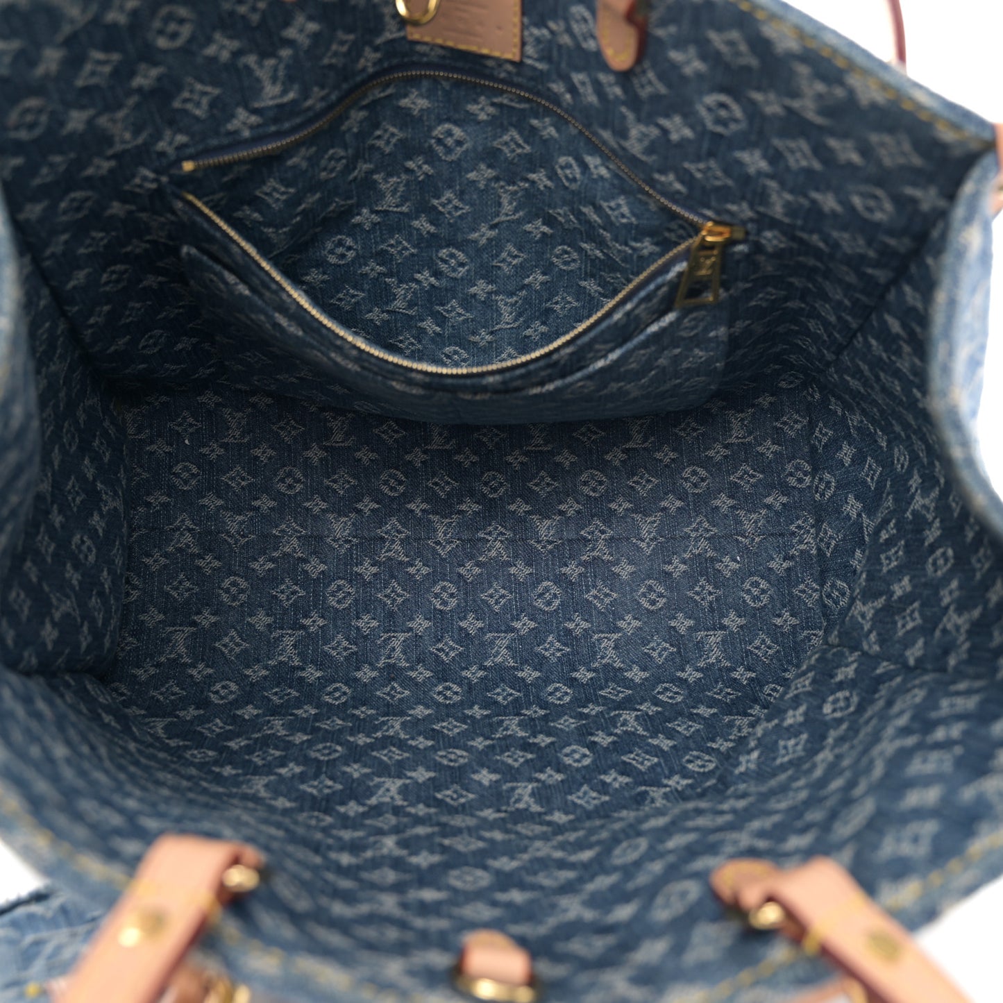 Monogram Denim Onthego MM Blue