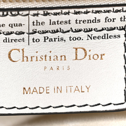 Christian Dior Calfskin Newspaper Printed Saddle Bag With Strap Black White 5 of 9