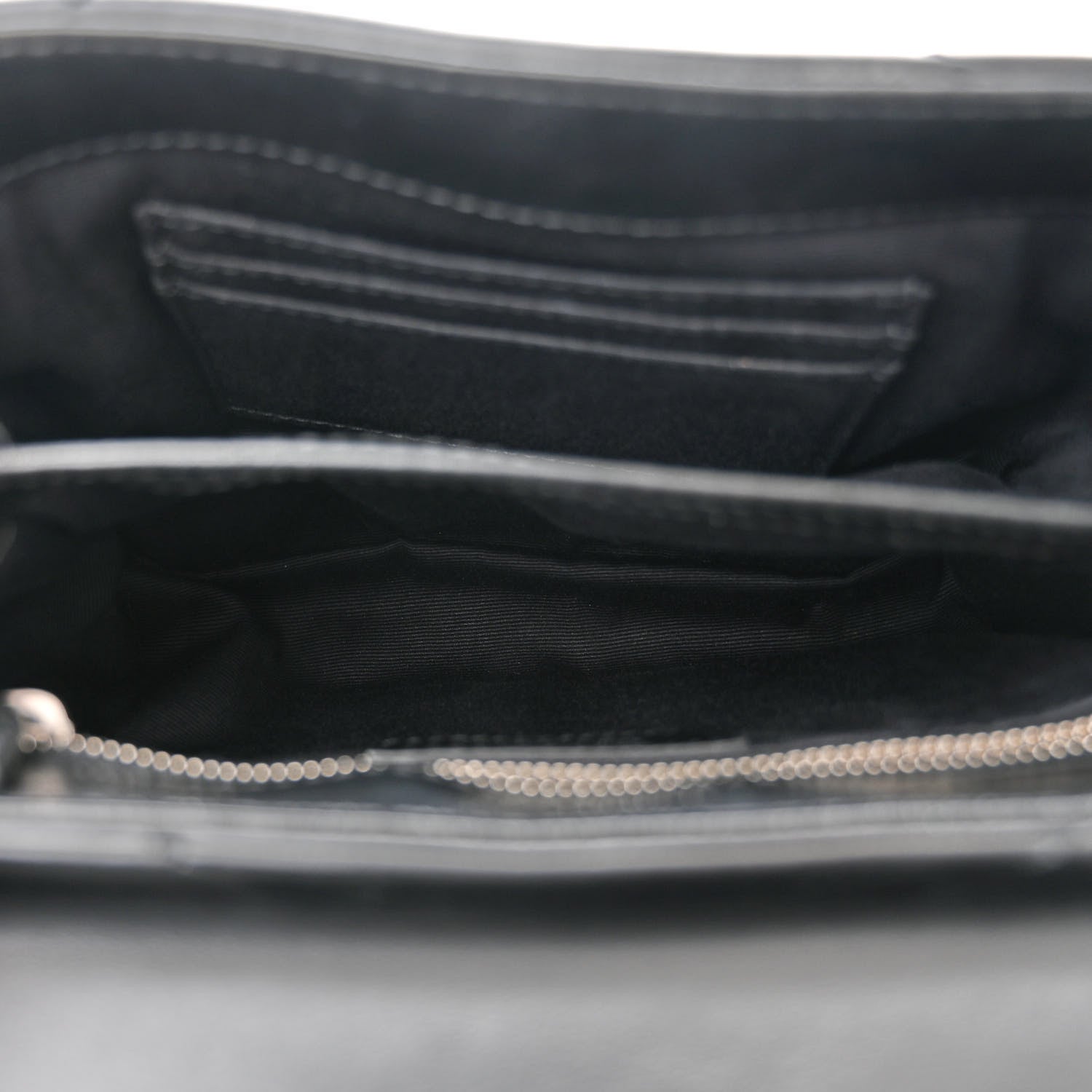 Saint Laurent Calfskin Y Quilted Monogram Toy Loulou Crossbody Bag Black 5 of 12
