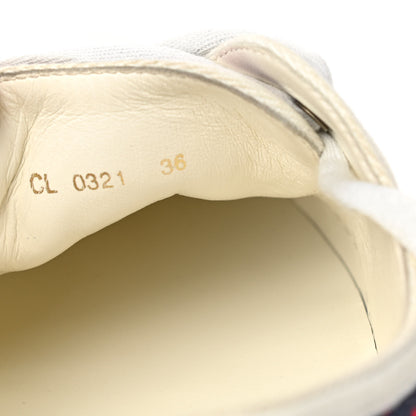 Christian Dior Cotton Heart Embroidered Walk'N'Dior Low Top Sneakers 36 Blue Red 6 of 8