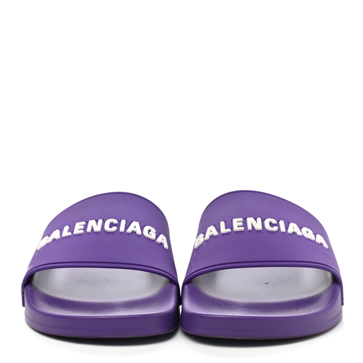Rubber Womens Logo Pool Slide Sandals 39 Purple White
