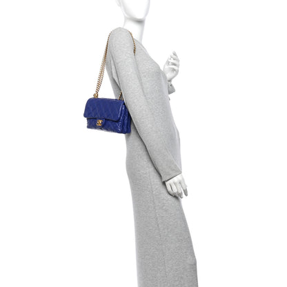 Chanel Lambskin Quilted Small Pillow Crush Flap Blue 2 of 12