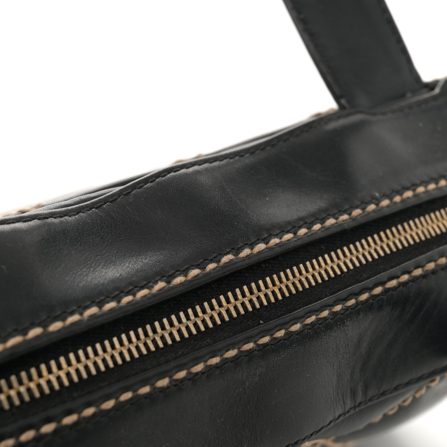 Chanel Calfskin Contrast Stitch Surpique Bowler Black 12 of 12