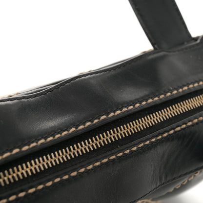 Chanel Calfskin Contrast Stitch Surpique Bowler Black 12 of 12