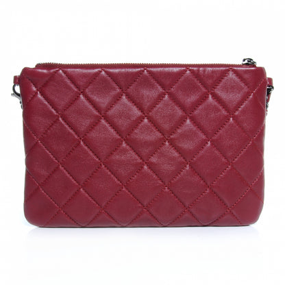 Chanel Lambskin Mineral Nights Flap Wristlet Dark Red 3 of 9