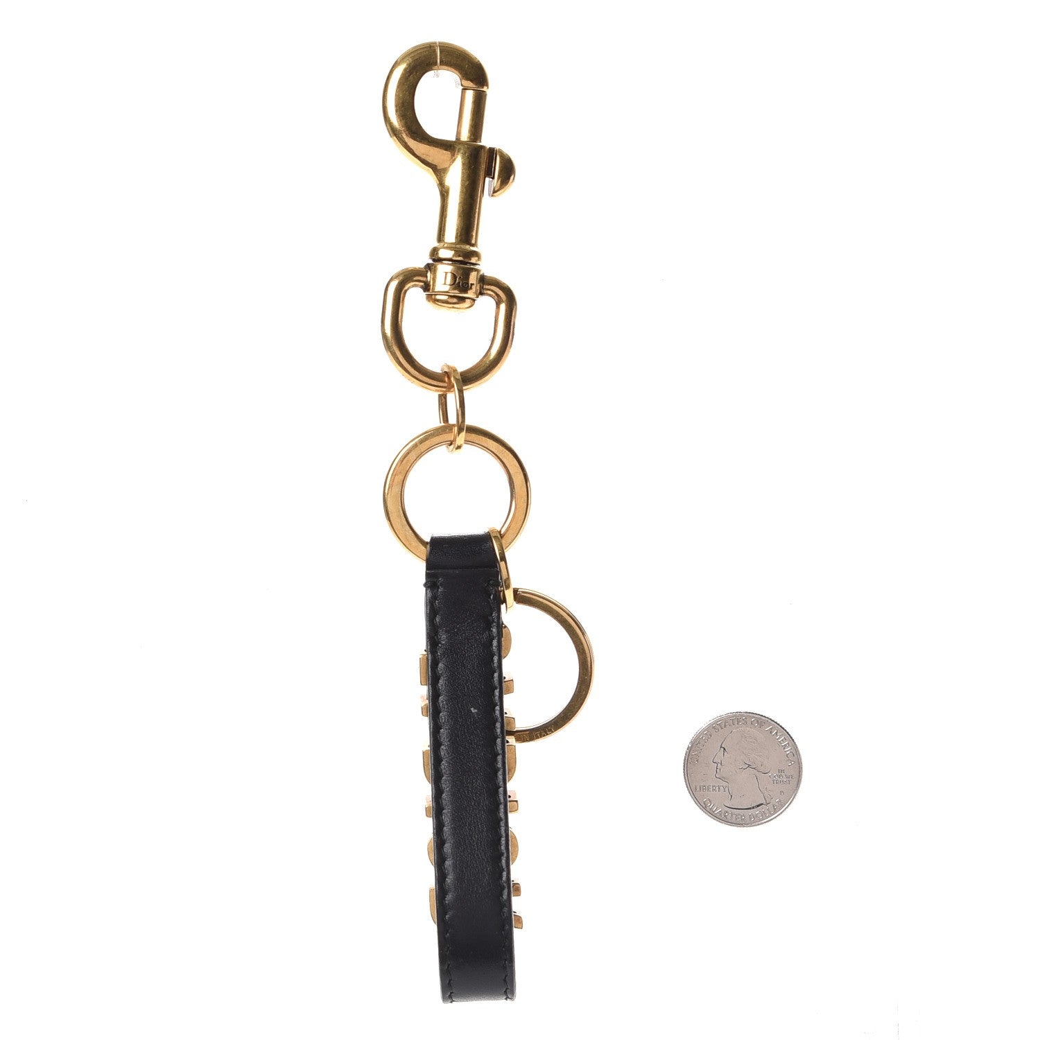 Christian Dior Calfkskin J'adior Key Ring Black 2 of 5