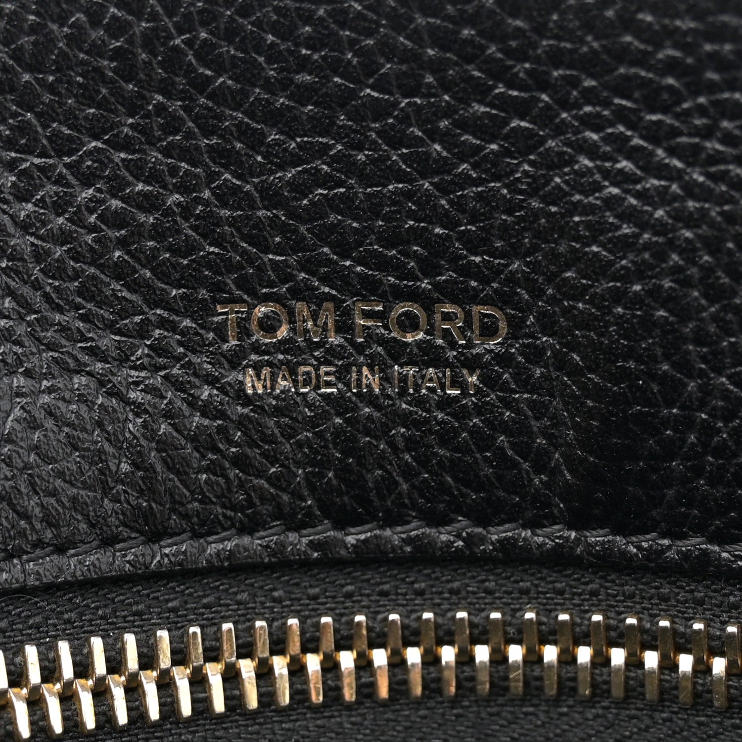 Tom Ford Pebbled Calfskin Medium Jennifer Zip Tote Black 6 of 12