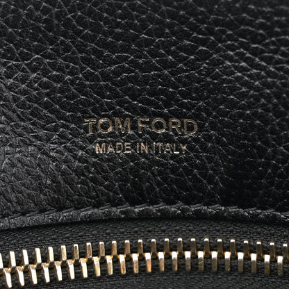 Tom Ford Pebbled Calfskin Medium Jennifer Zip Tote Black 6 of 12