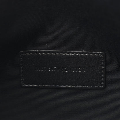 Saint Laurent Grain De Poudre Matelasse Chevron Monogram Envelope Clutch Black 7 of 8