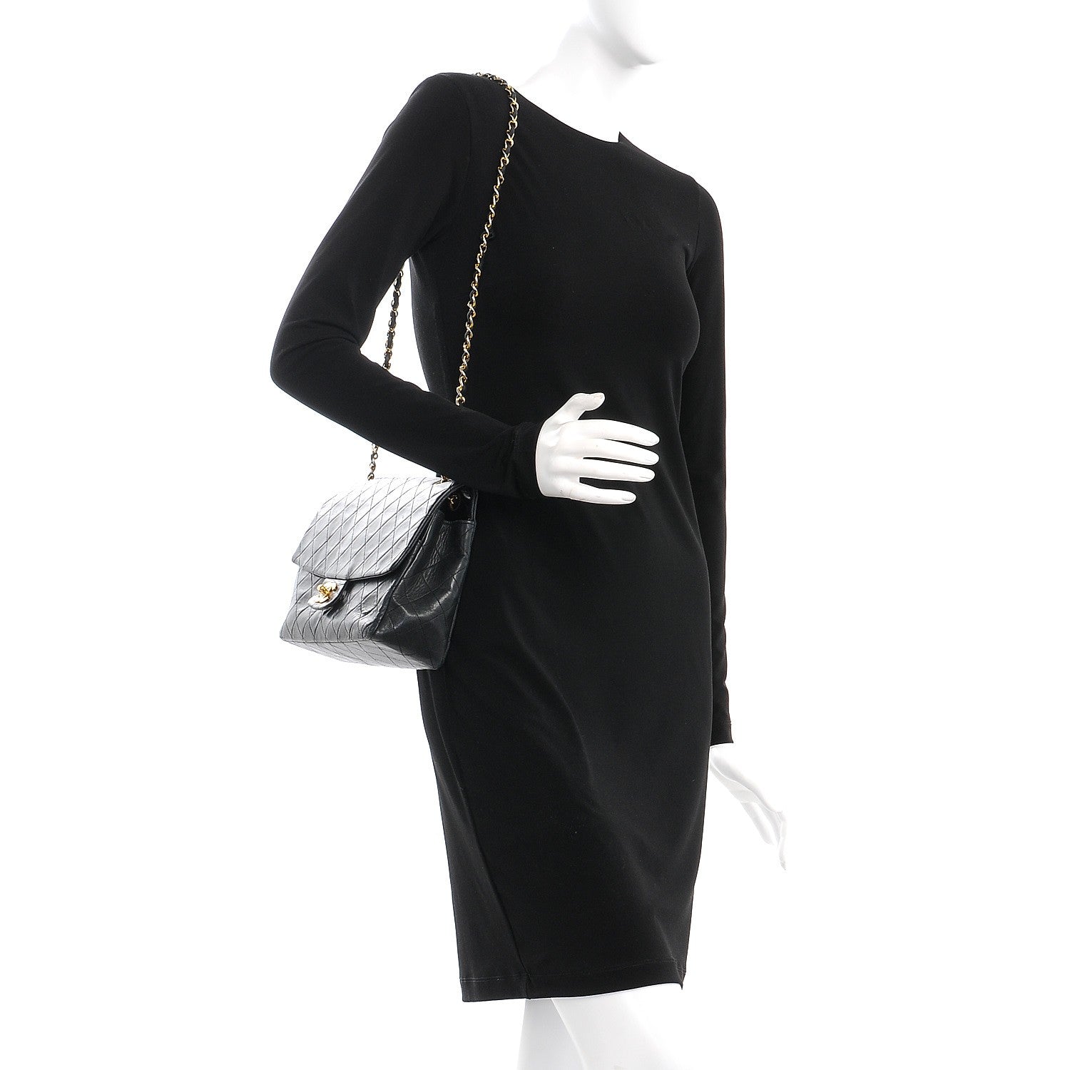 Chanel Lambskin Medium Single Flap Black 2 of 11