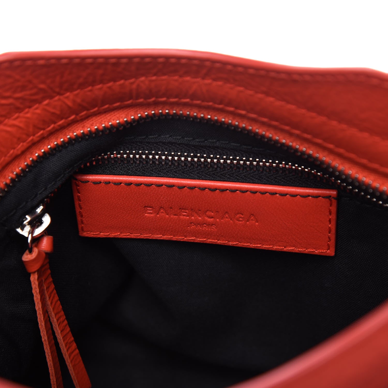 Balenciaga Matte Goatskin Rubber Covered Classic Hardware Mini City Rouge Coquelicot Rouge Braise 8 of 9