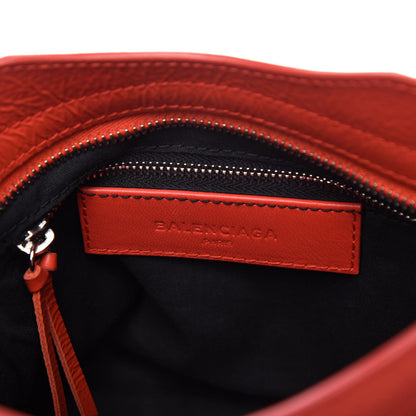 Balenciaga Matte Goatskin Rubber Covered Classic Hardware Mini City Rouge Coquelicot Rouge Braise 8 of 9