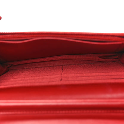 Chanel Lambskin Quilted Wallet On Chain WOC Red 5 of 12