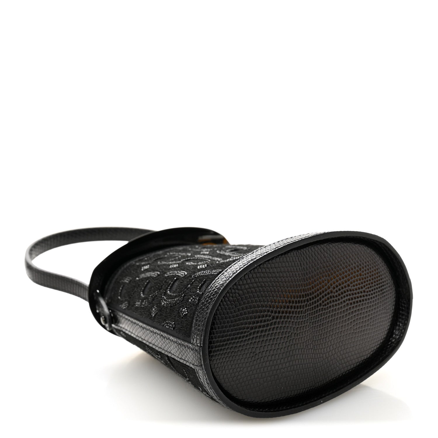 Hermes Lizard Embroidered Stromboli Black 4 of 10