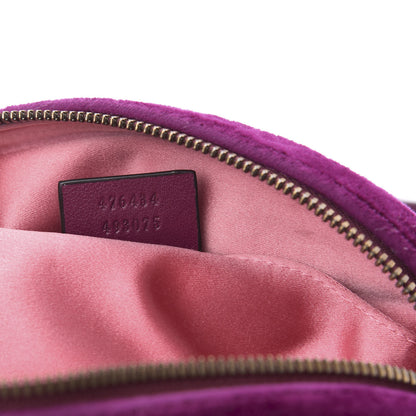 Gucci Velvet Matelasse GG Marmont Belt Bag 75 30 Fuchsia Violet Cyclamen 7 of 10