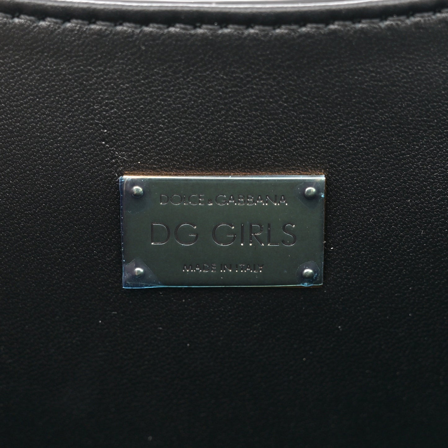 Nappa DG Girls Shoulder Bag Black