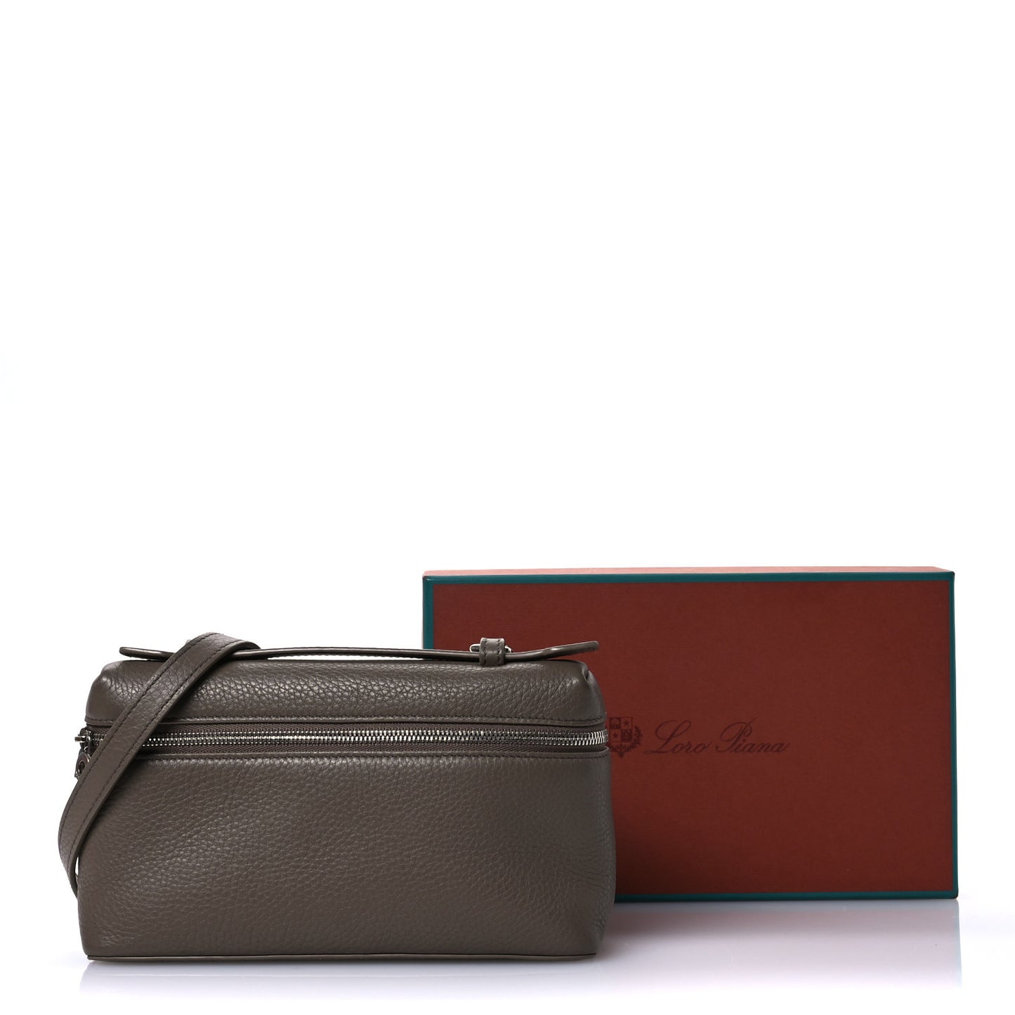 Grained Calfskin L19 Extra Pocket Pouch Warm Mastic