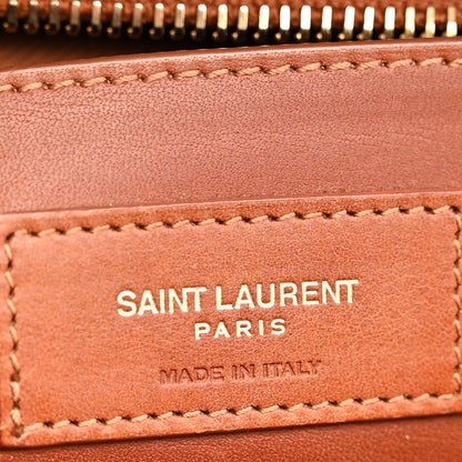 Saint Laurent Raffia Baby Monogram Downtown Cabas Cognac 5 of 10