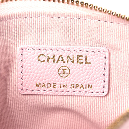 Chanel Shiny Caviar Quilted Small Cosmetic Case Pink 6 of 11