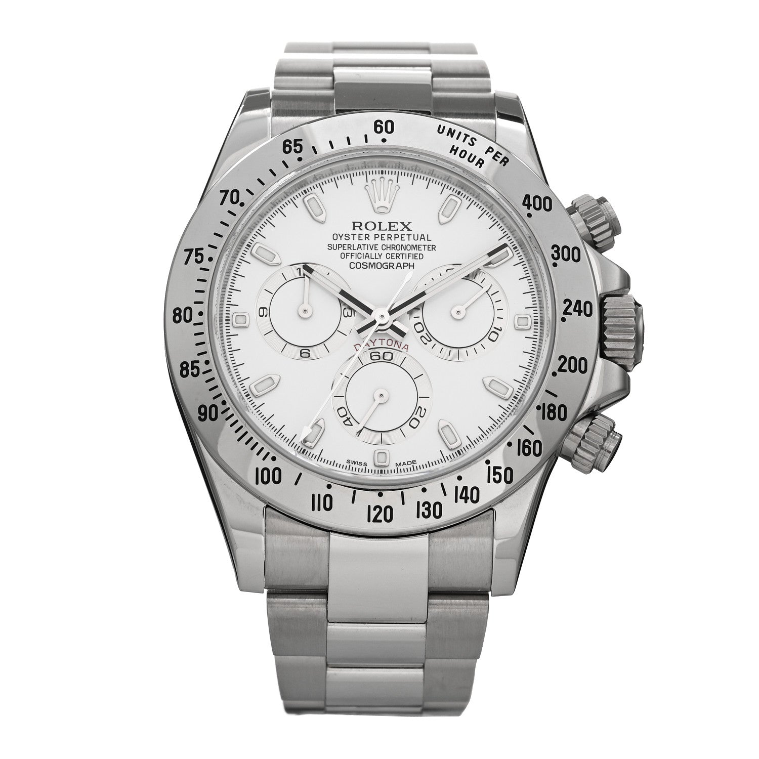 Rolex Stainless Steel 40mm Oyster Perpetual Cosmograph Daytona Watch White 116520 1 of 5