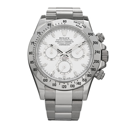 Rolex Stainless Steel 40mm Oyster Perpetual Cosmograph Daytona Watch White 116520 1 of 5