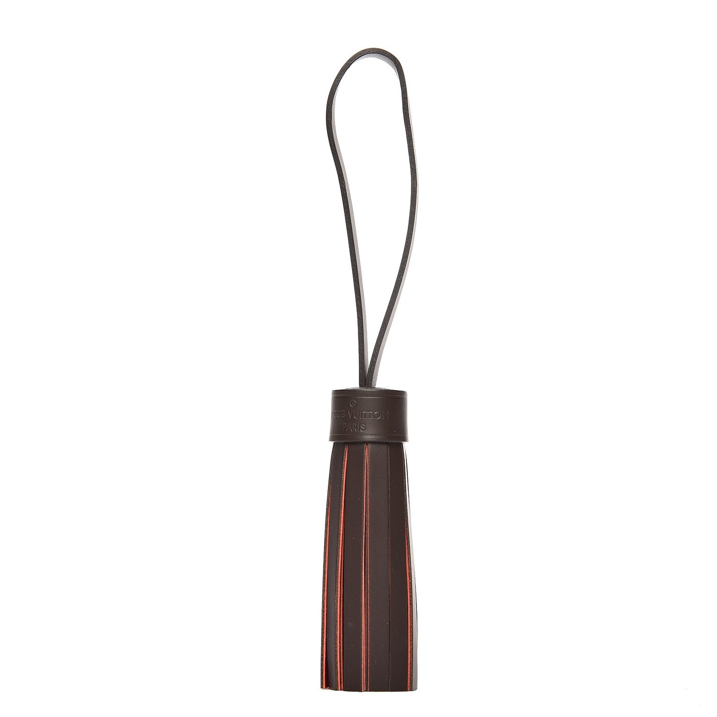 Calfskin Croisette Tassel Bag Charm Ebene