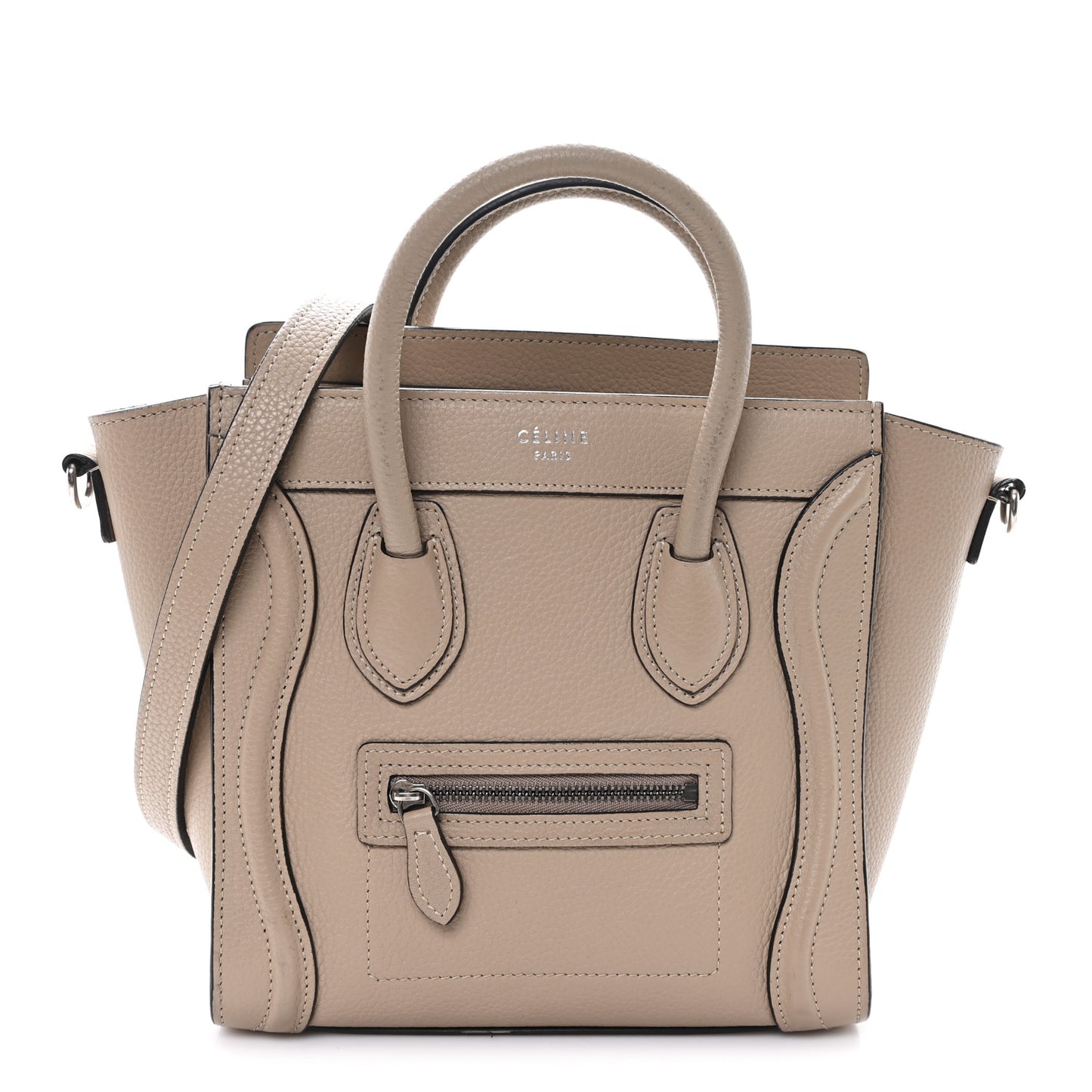 Drummed Calfskin Nano Luggage Dune