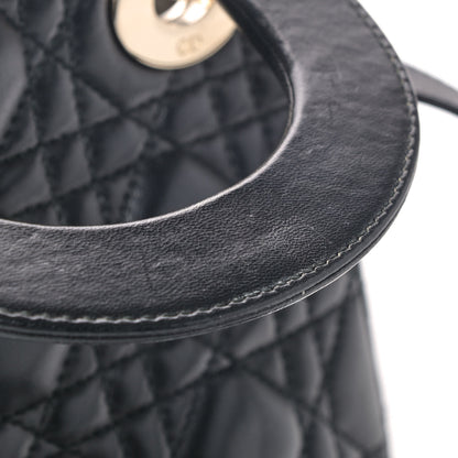 Christian Dior Lambskin Cannage Mini Pearl Lady Dior Black 6 of 7