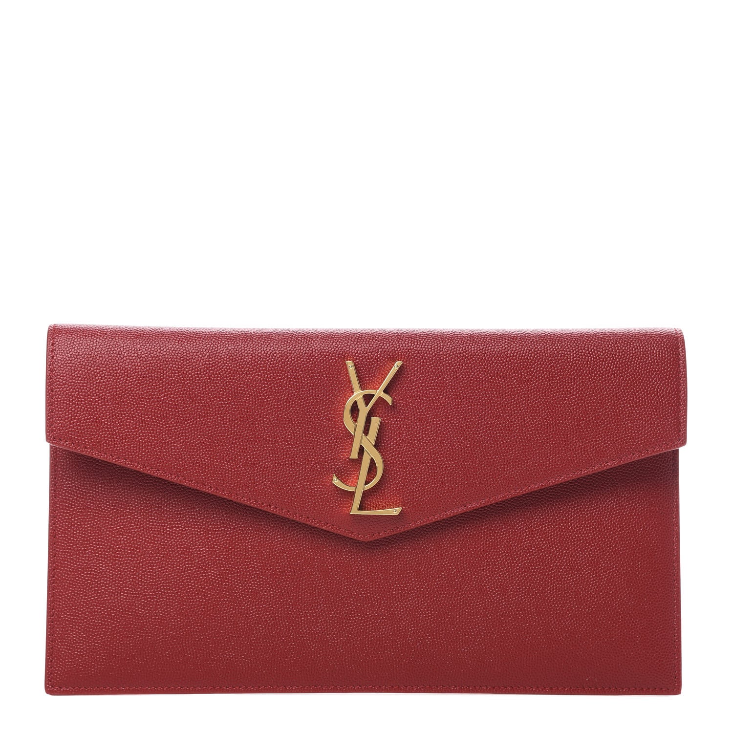 Saint Laurent Grain De Poudre Uptown Pouch Red 1 of 8