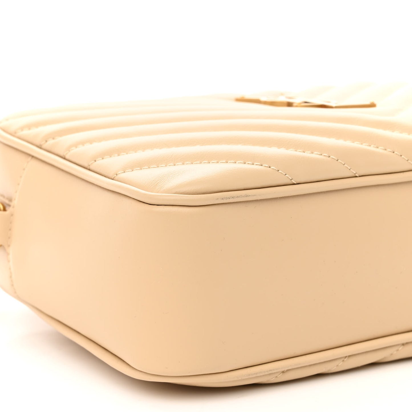 Calfskin Matelasse Monogram Lou Camera Bag Dark Beige
