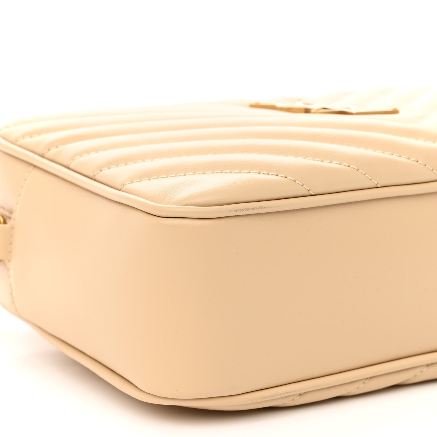 Saint Laurent Calfskin Matelasse Monogram Lou Camera Bag Dark Beige 9 of 11