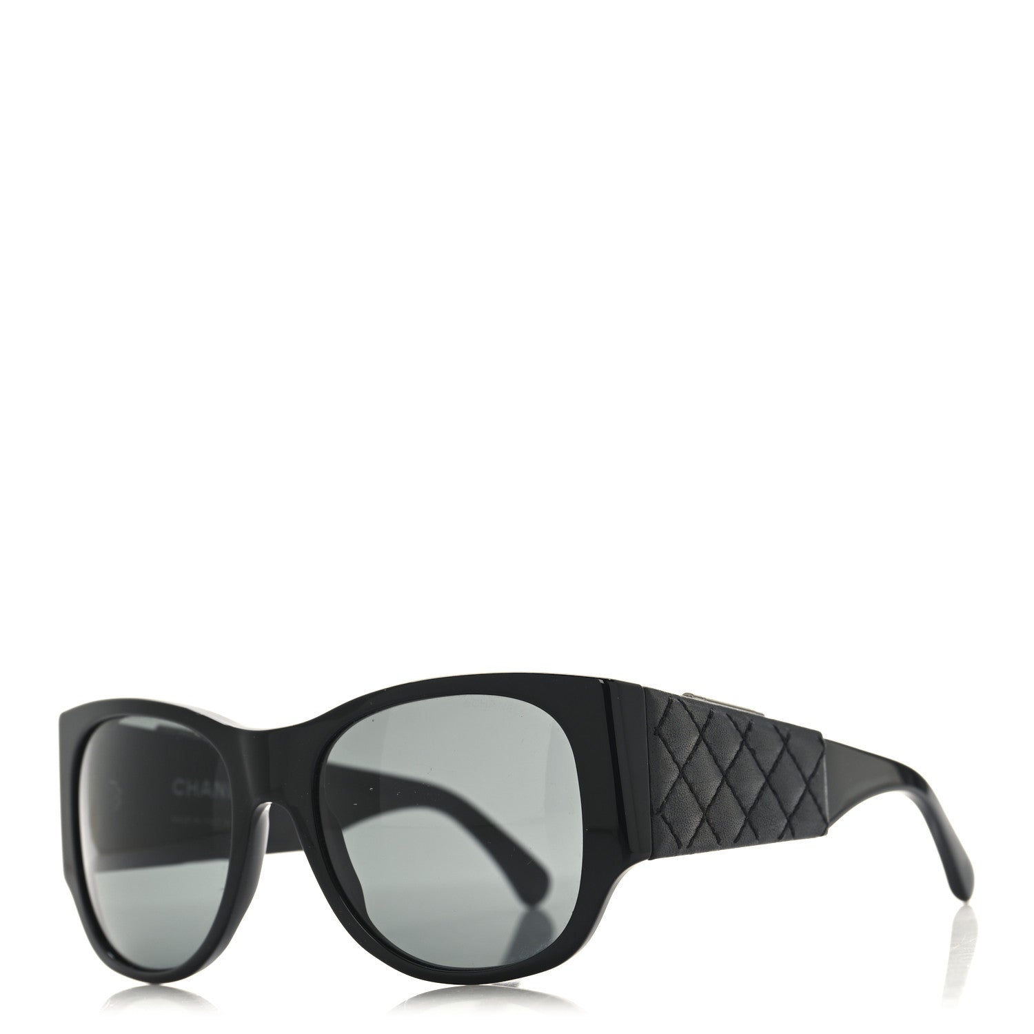 Chanel Lambskin Quilted CC Mirror Sunglasses 5202-Q Black 1 of 8