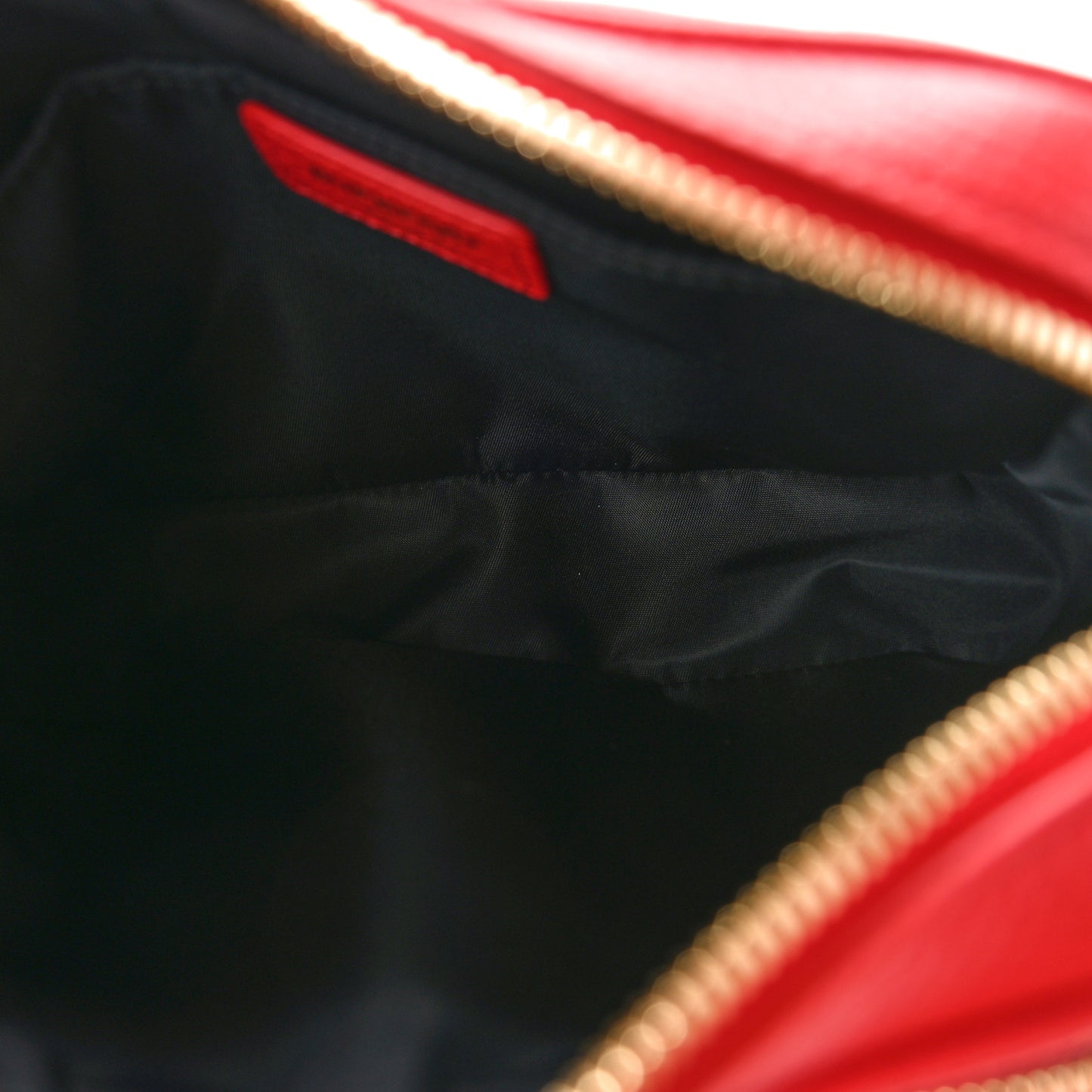 Grained Calfskin Small Camera Bag Red