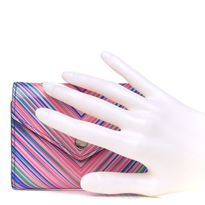 Louis Vuitton Epi Tropical Victorine Wallet Blue Rose 2 of 6