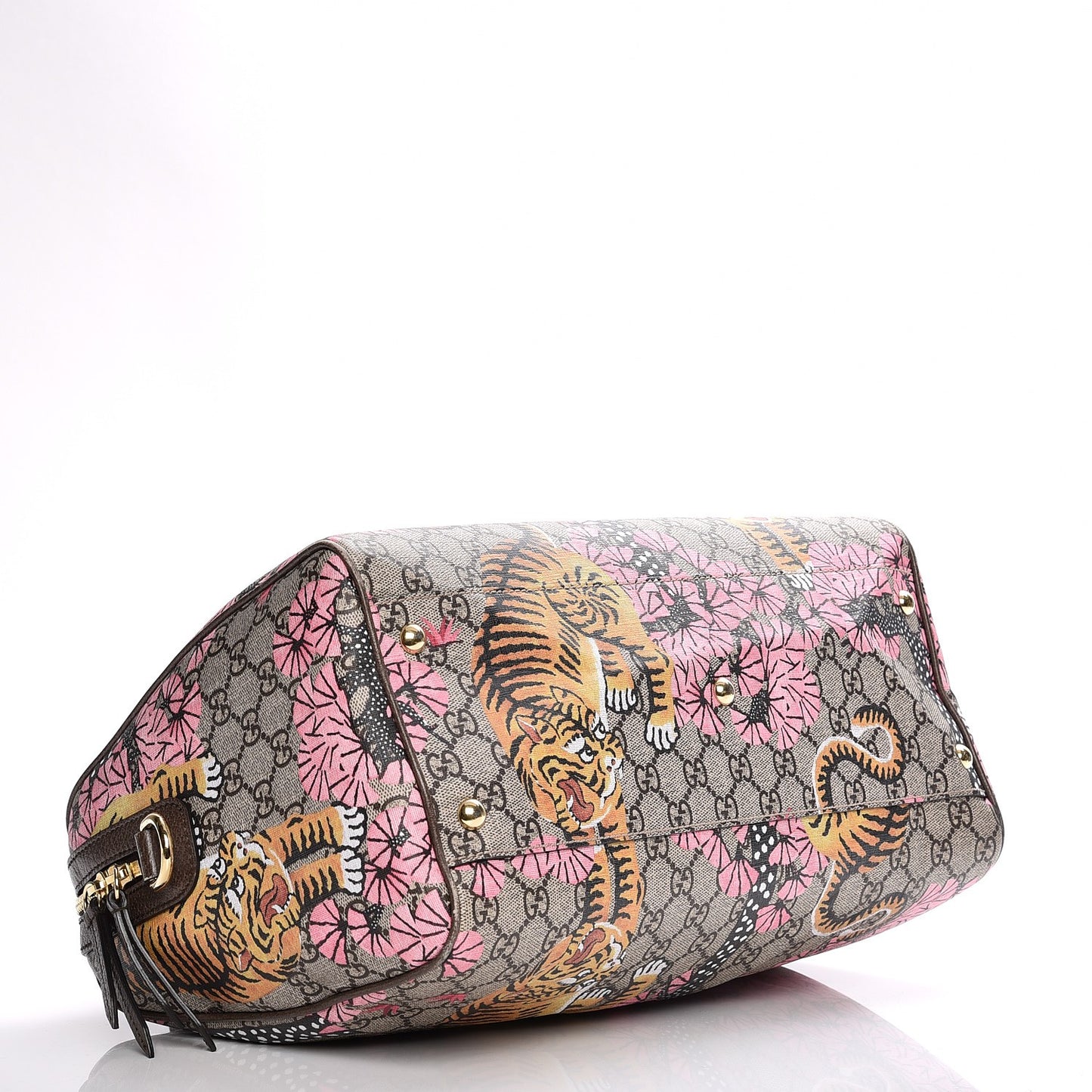 GG Supreme Monogram Bengal Medium Boston Beige PInk