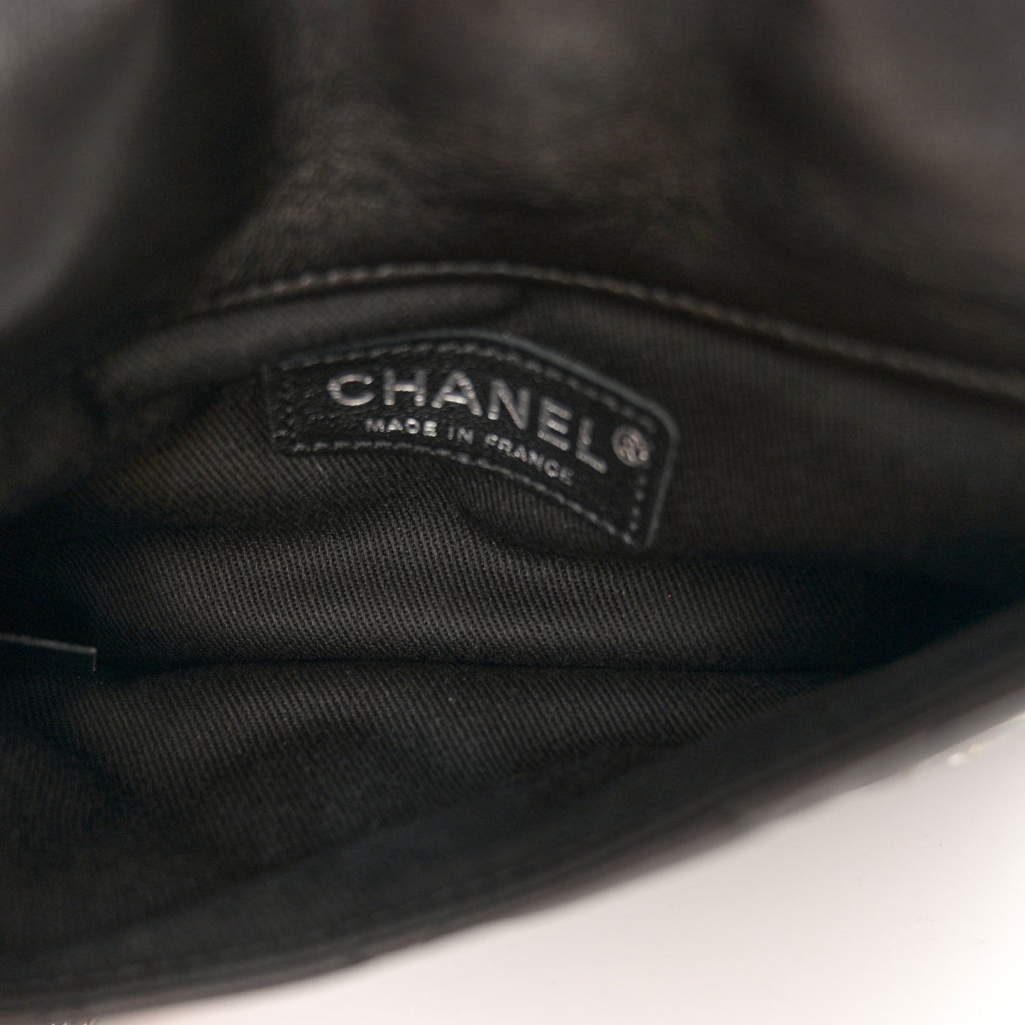 Lambskin Quilted Double Sided Wallet On Chain WOC Black