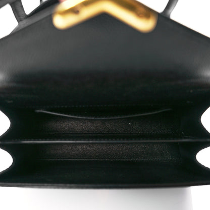 Saint Laurent Grain de Poudre Mini Classic Monogram Cassandra Top Handle Black 5 of 10