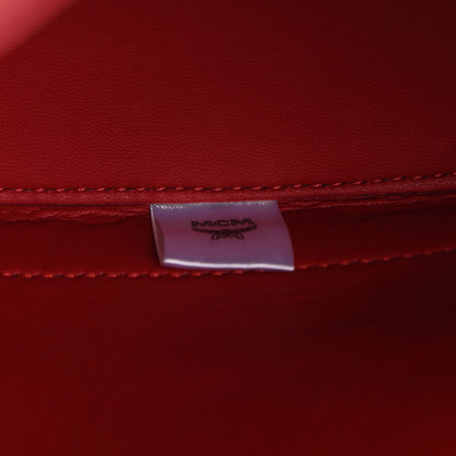MCM Grained Calfskin Bucket Bag Red 7 of 9