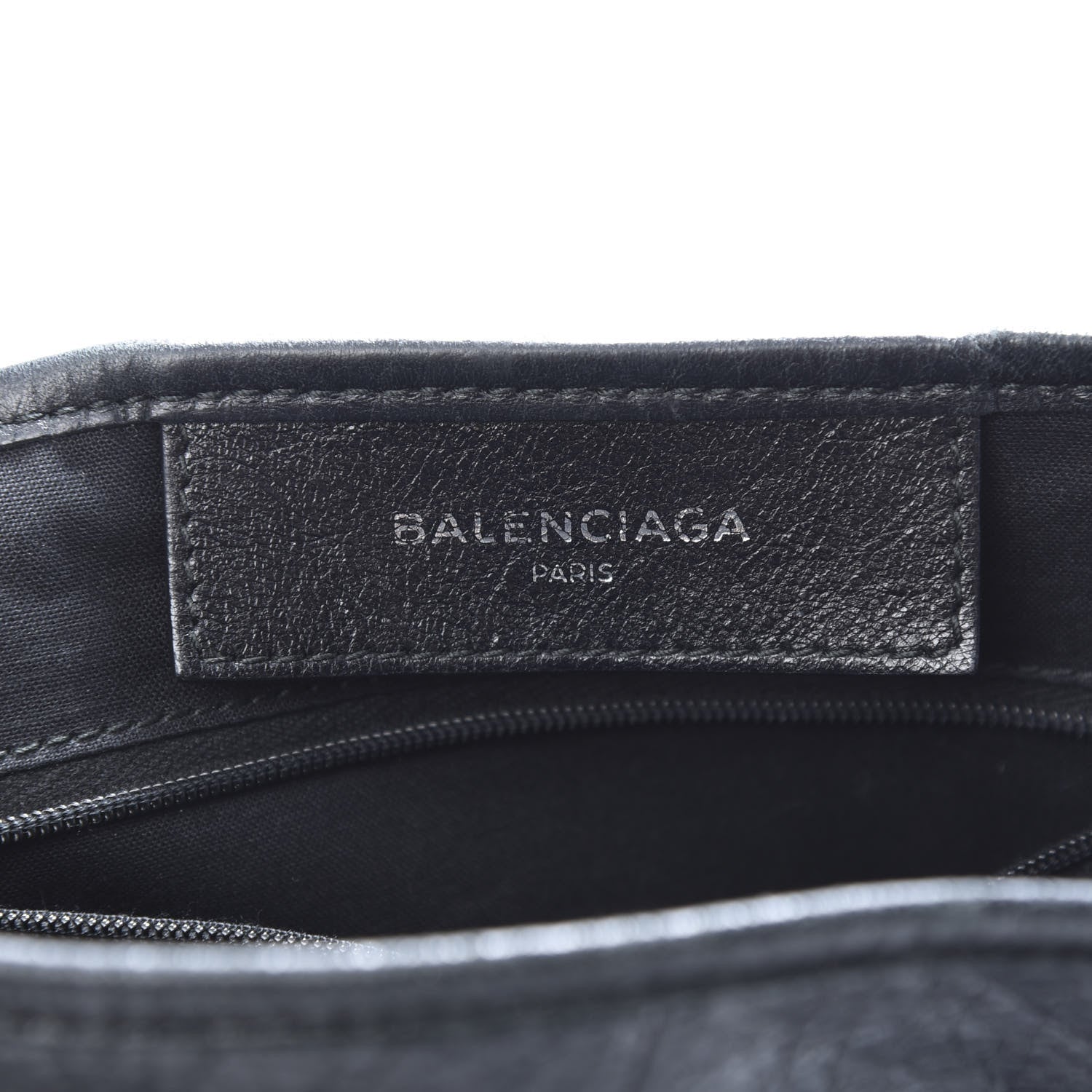 Balenciaga Agneau Stadio Ruban Viscose Navy Cabas Tote XS Black 6 of 12