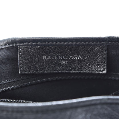 Balenciaga Agneau Stadio Ruban Viscose Navy Cabas Tote XS Black 6 of 12
