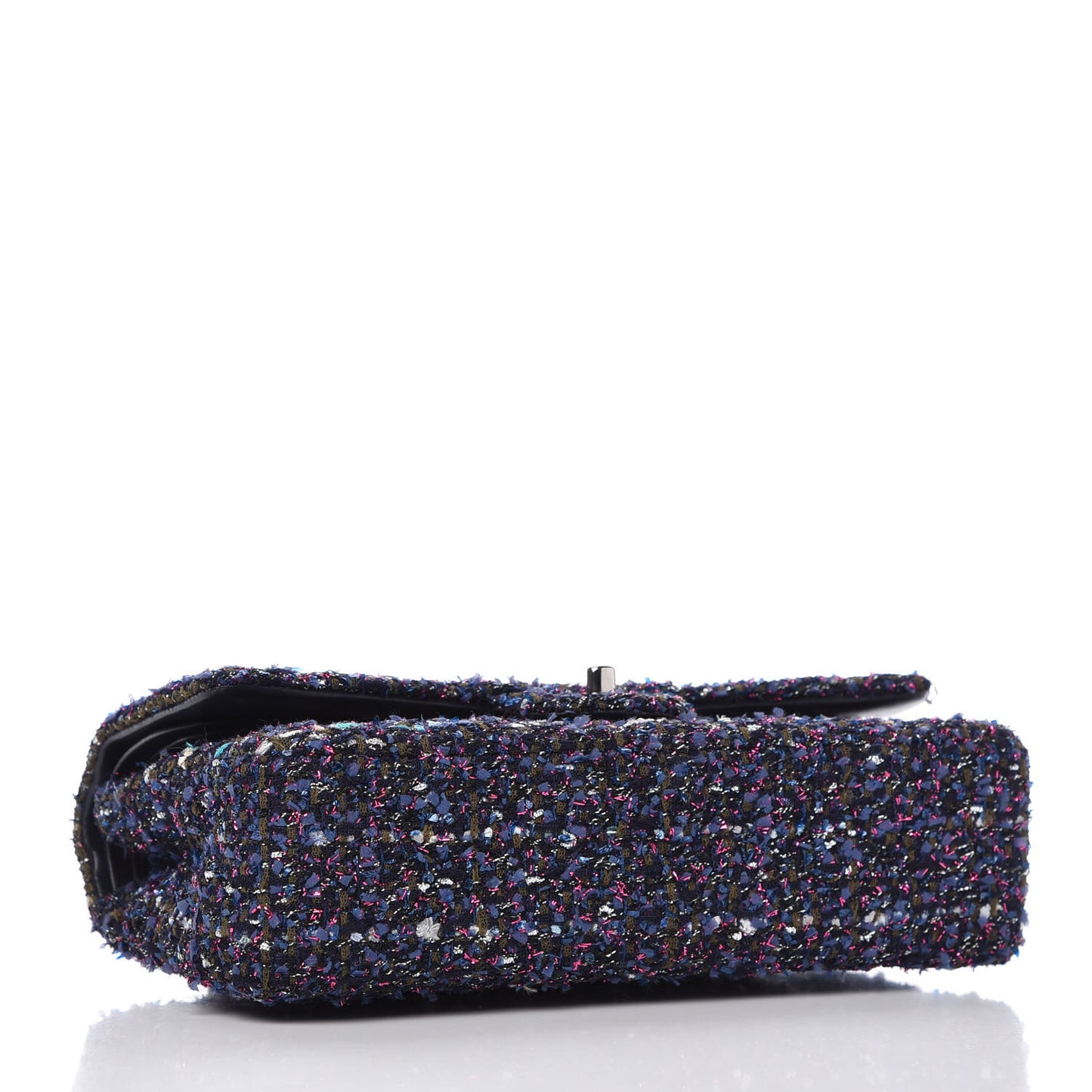 Tweed Quilted Medium Double Flap Multicolor