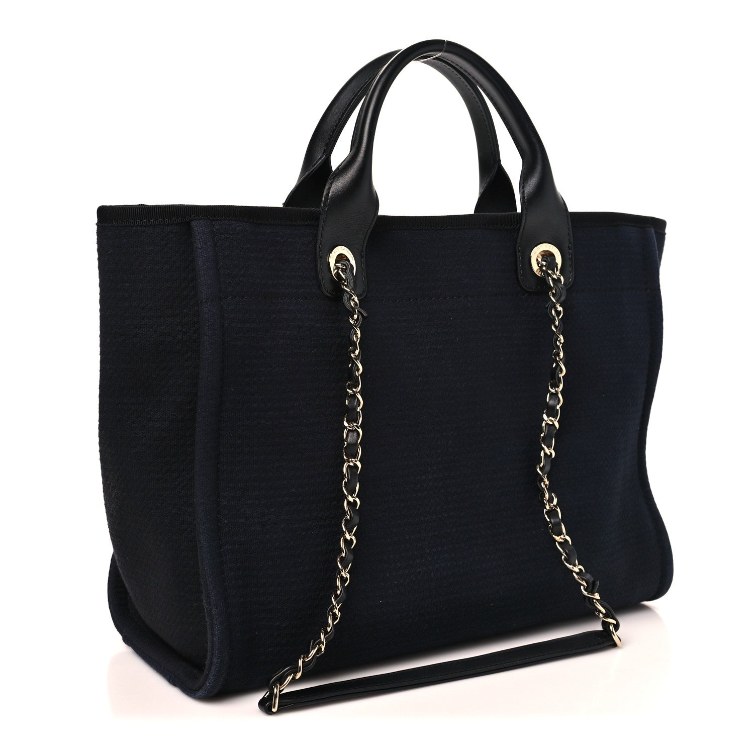 Chanel Mixed Fibers Small Deauville Tote Black 4 of 11