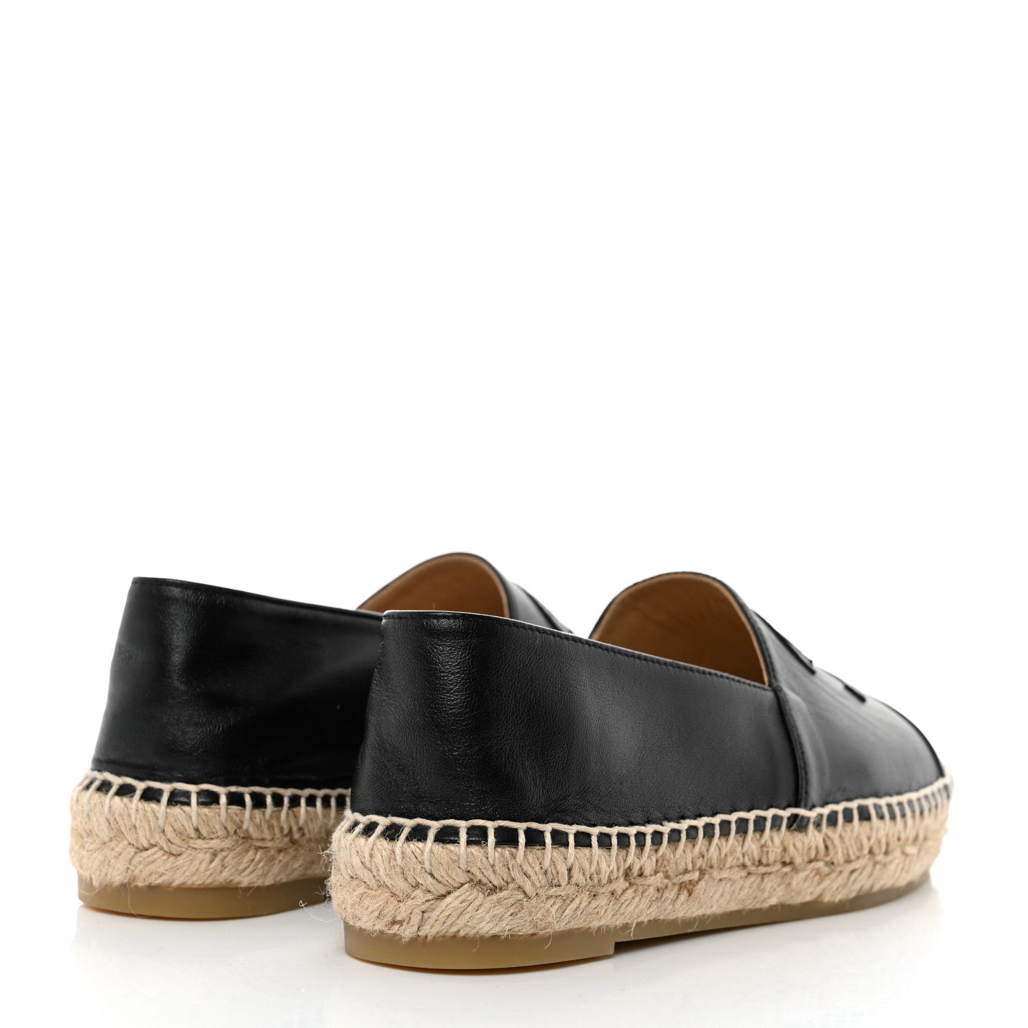 Chanel Lambskin CC Espadrilles 37 Black 4 of 8