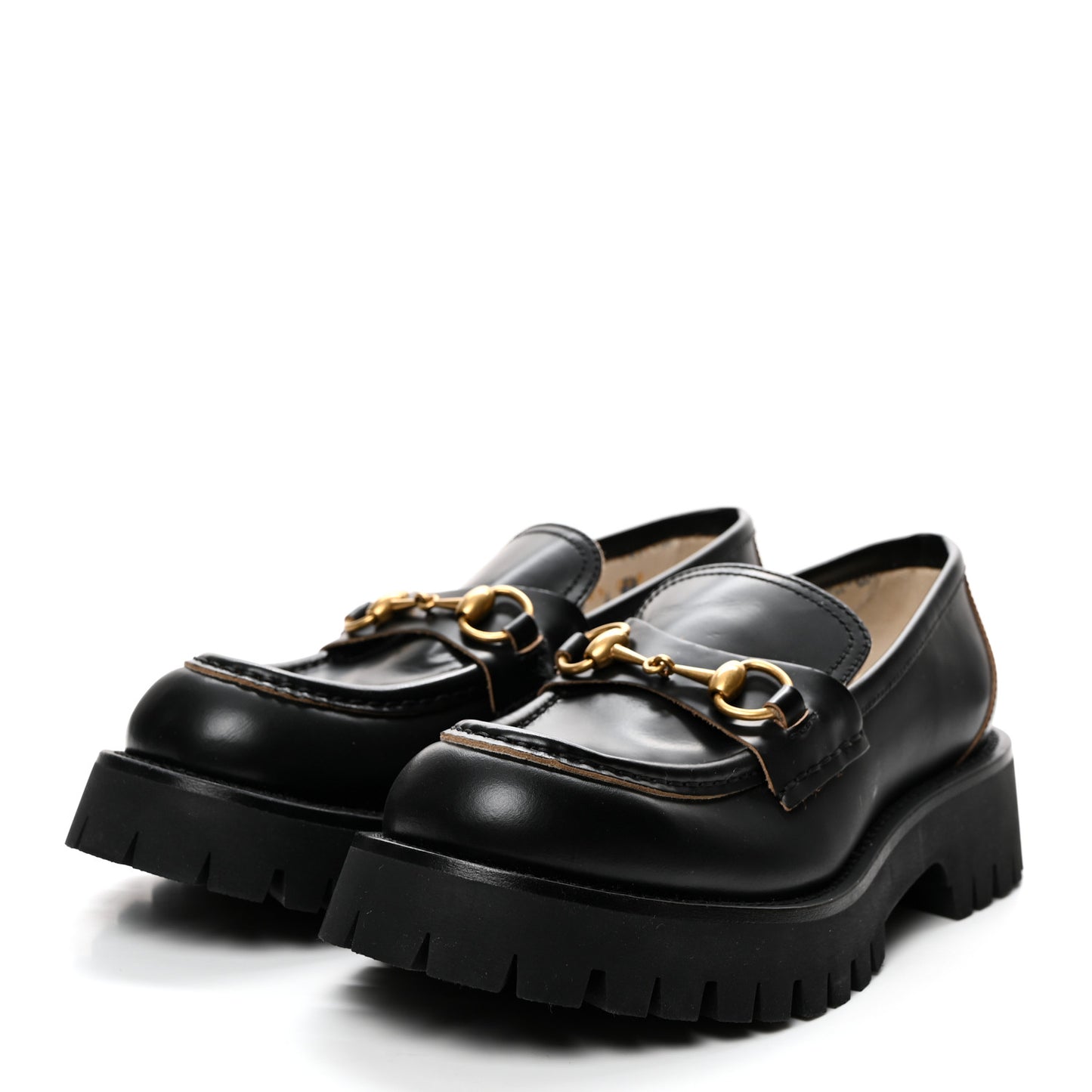 Cordovan Lux Womens Harald Horsebit 25mm Platform Loafers 38.5 Black