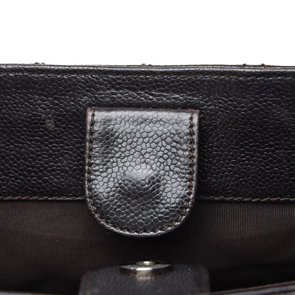 Chanel Caviar Petit Shopping Tote PST Dark Brown 9 of 12