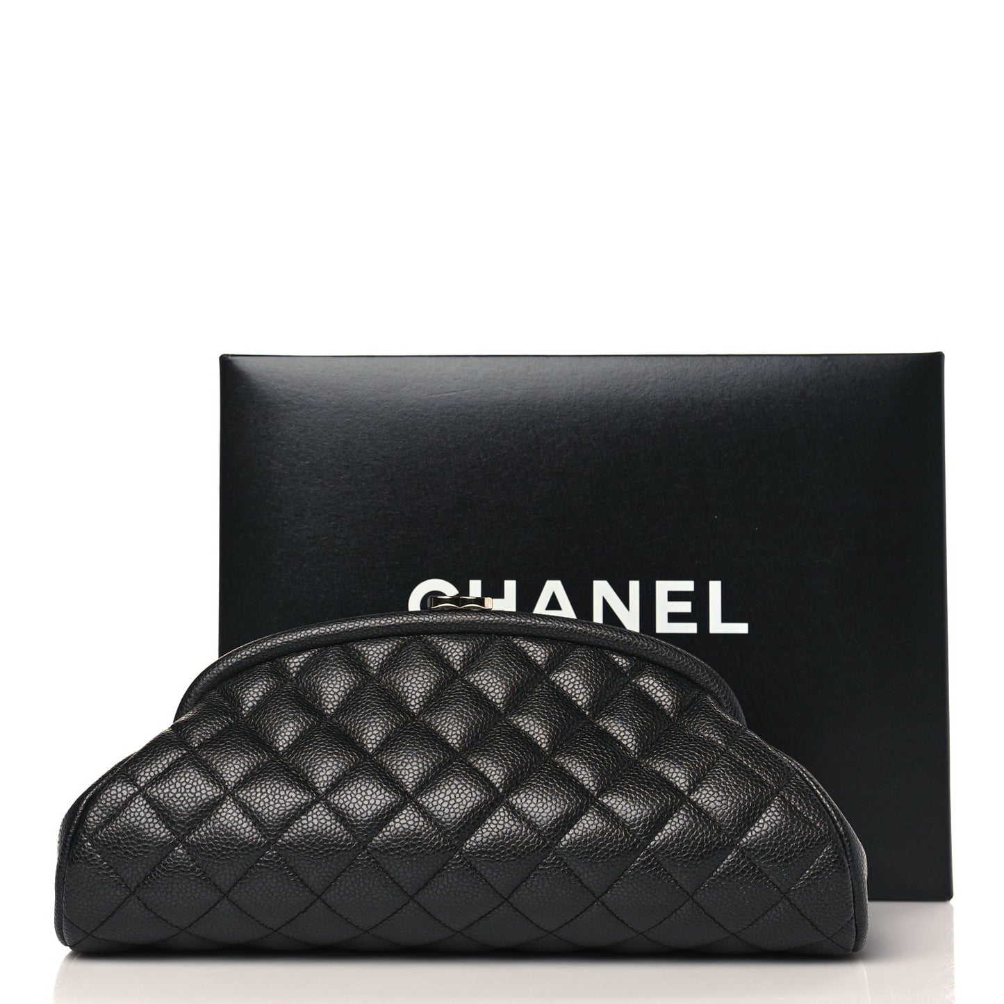 Caviar Quilted Timeless Clutch Black