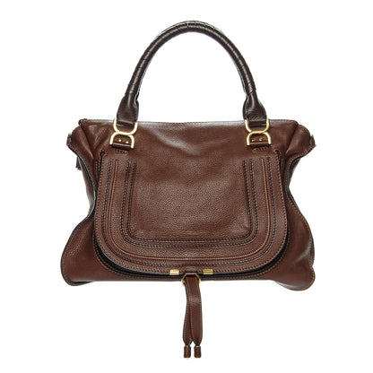 Chloe Calfskin Large Marcie Satchel Oak 1 of 6