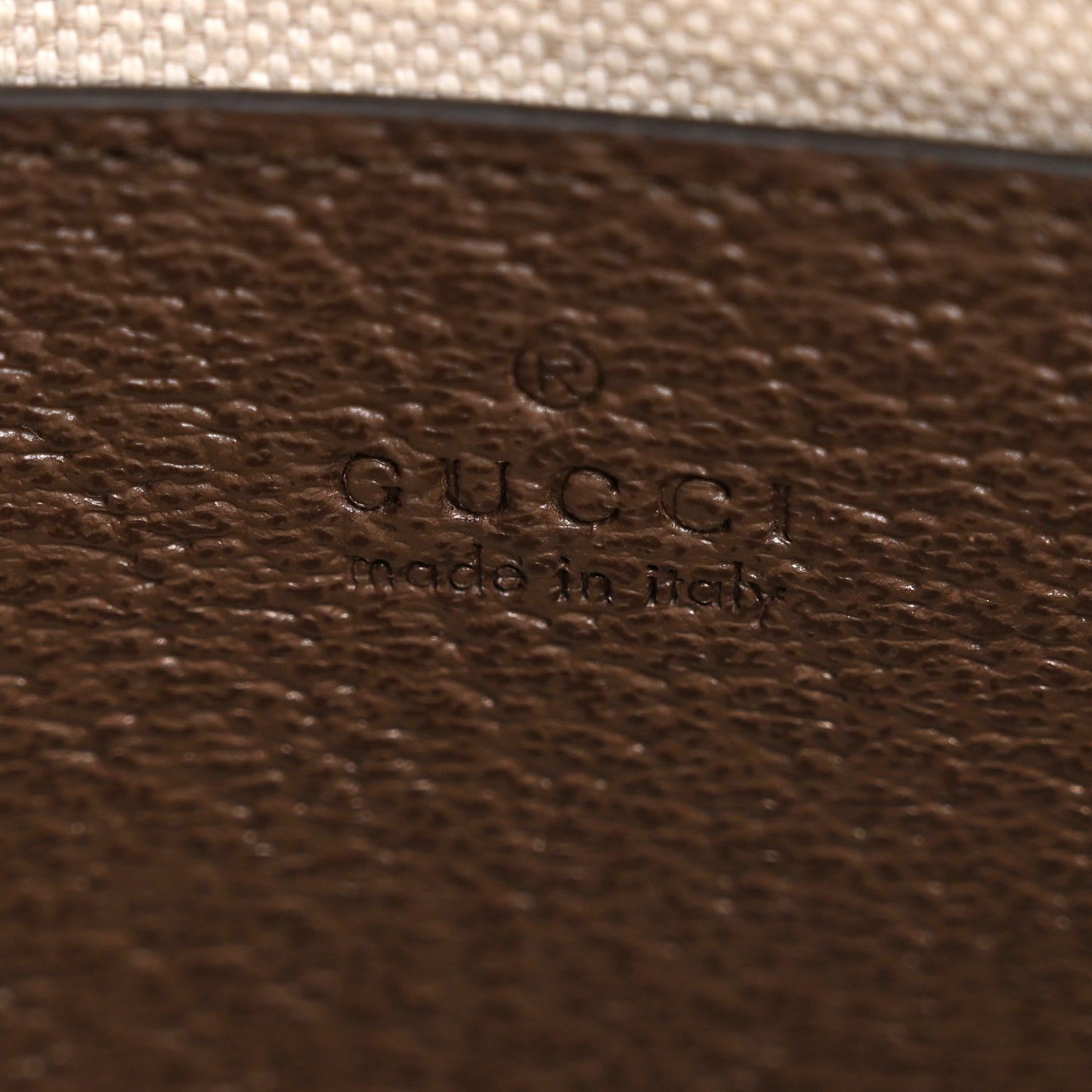GG Supreme Monogram Textured Dollar Calfskin Web Small Ophidia GG Handbag Beige Ebony New Acero