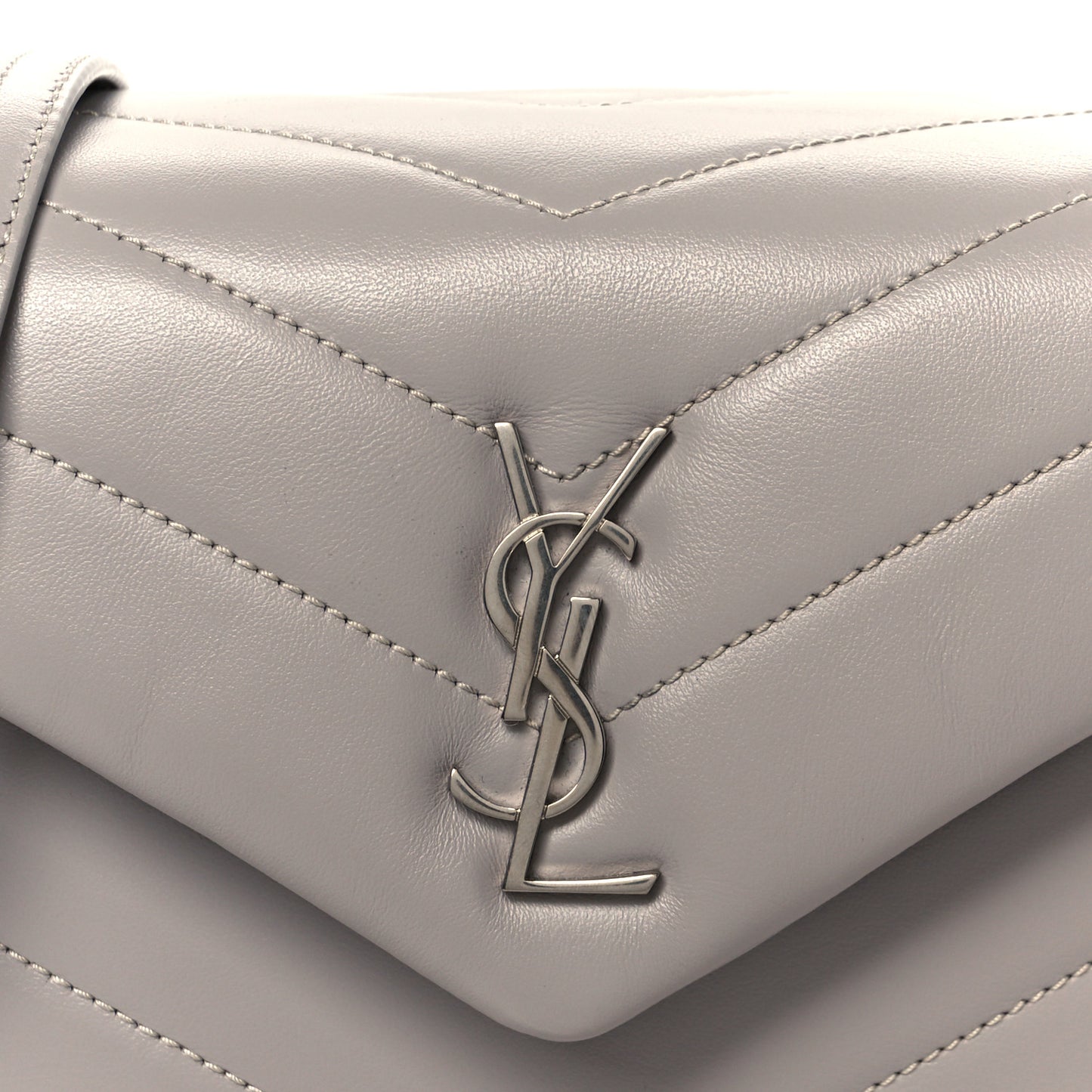 Calfskin Y Quilted Monogram Toy Loulou Satchel Granite